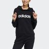 Adidas Neo W Ce Linear Hdy Logo Print Sports Hoodie American Vintage Sweatshirt Women Hoodies Black GP7117