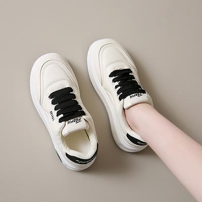 Универсальная платформа белые женские весенне-осенние нишевые кеды новая повседневная спортивная обувь «хлебцы»