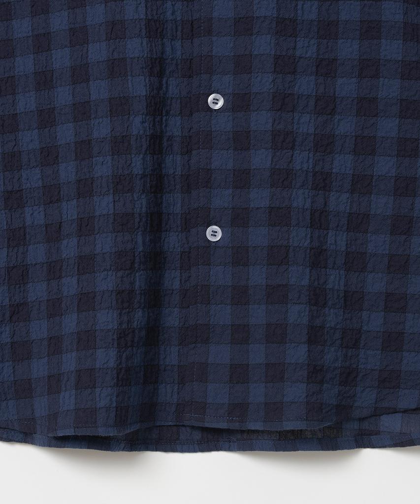 MILLO ARCHIVE Wade Pattern Half Shirt [Blue]