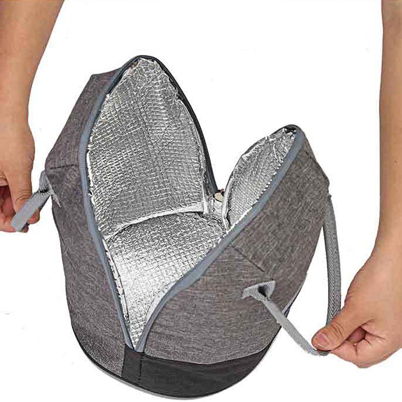 New Large Capacity Cylinder Lunch Bag Women Thermal Insulated Lunch Box Tote Cooler Handbag Men Portable Waterproof Bento Pouch