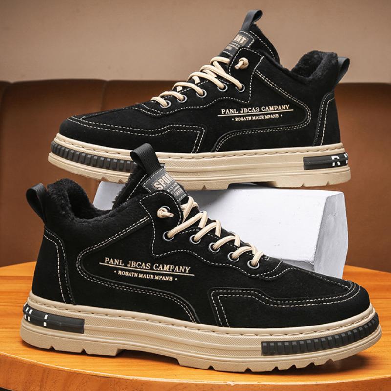 Мужские зимние ботинки, новые зимние хлопковые мужские туфли на платформе, нескользящие мужские кроссовки, уличные плюшевые ботинки для ходьбы, botas para hombre
