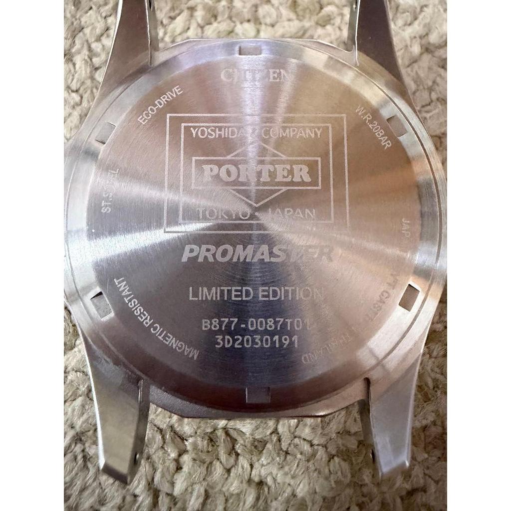 Used CITIZEN PORTER Citizen Porter Promaster collaboration watch limited model black dial quartz used super good condition