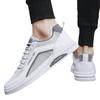 Сетчатая мужская обувь летняя дышащая тонкая мягкая подошва нескользящая маленькая белая обувь молодежная спортивная и повседневная обувь низкие модные туфли
