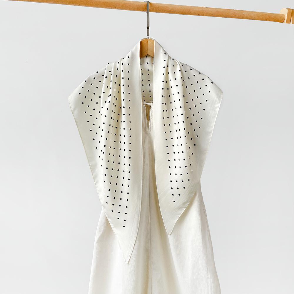 Wear A Triangular Scarf, Headscarf, Twill Silk Scarf, Shawl, Retro Literary Cashew Print Silk Scarf, Women'S Waist Seal Decoration