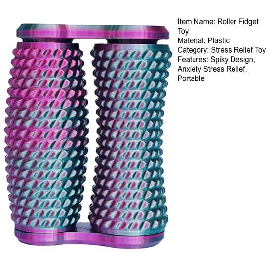 Напечатанная на 3D-принтере колючая роликовая игрушка-непоседа для снятия тревоги и стресса для детей, подростков и взрослых, ручной бугристый массажный ролик