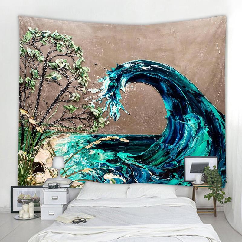 Бохо Настенный Декор Спальня Гостиная Декор Тропический Лес Пейзаж Фон Декор Гобелен Стены Ткани Шторы