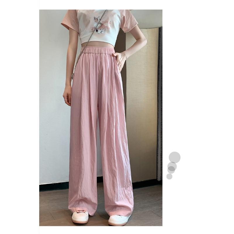 Широкие брюки из ледяного шелка, женские летние брюки с высокой талией, повседневные брюки Yamamoto в японском стиле, повседневные брюки из хлопка и льна