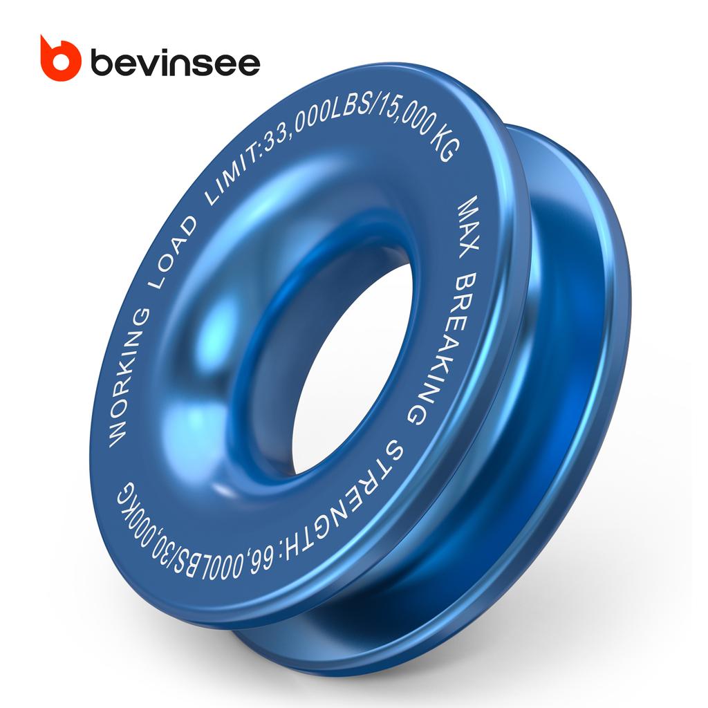 Heavy Duty Recovery Ring Snatch Block Pulley Soft Shackle Tow Winch Rope, fit for ATV, trailer, SUV, UTV, SXS, 4x4 and truck