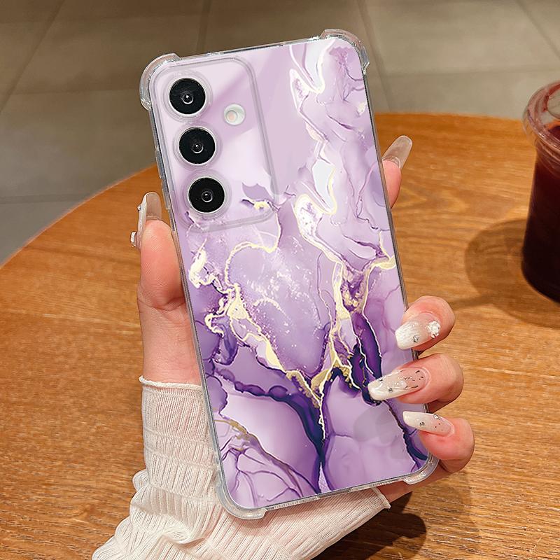Чехол с мраморным узором для Samsung Galaxy S26 S25 S24 S23 Ultra S22 S26 Plus S21 S24 S25 FE, прозрачный, противоударный, мягкий, из ТПУ