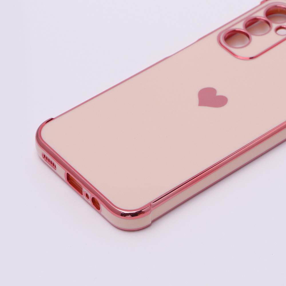 Case for Samsung Galaxy A14 4G/5G, Electro heart, pink rose gold