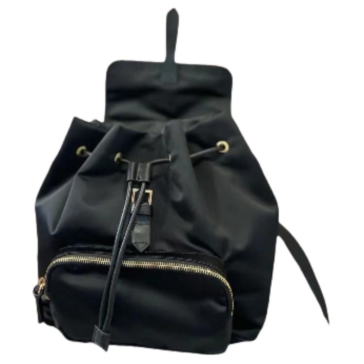 Versace Logo Detail Nylon Backpack Black Women Backpacks 1002876-1A02155-1B00V