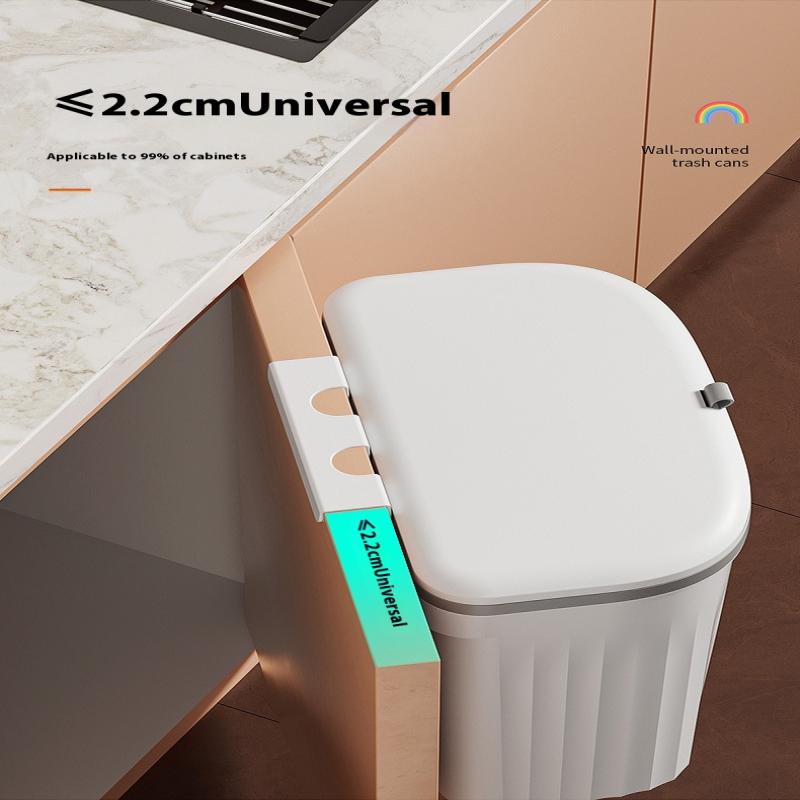 Kitchen Wastebasket Wall Mounted Trash Can With Lid Bathroom Trash Bin Garbage Can For Cabinet Under Sink Compost Bin