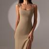 Fashion Elegant Summer Suspender Dress Sleeveless Sexy Bodycon Dresses Women U Neck Chain Club Party Skinny 24631