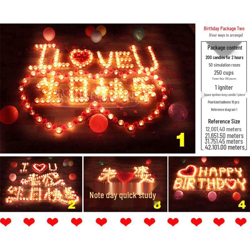 Циси День святого Валентина Романтические свечи-розы в форме сердца для признания в любви, предложения руки и сердца или украшения на день рождения.