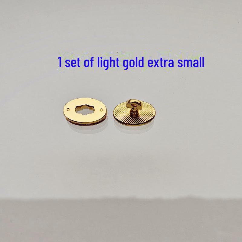 Leather Bag Hardware Repair Kit with Oval Twist Lock In Gold, Silver, Black, and Green Bronze Finishes