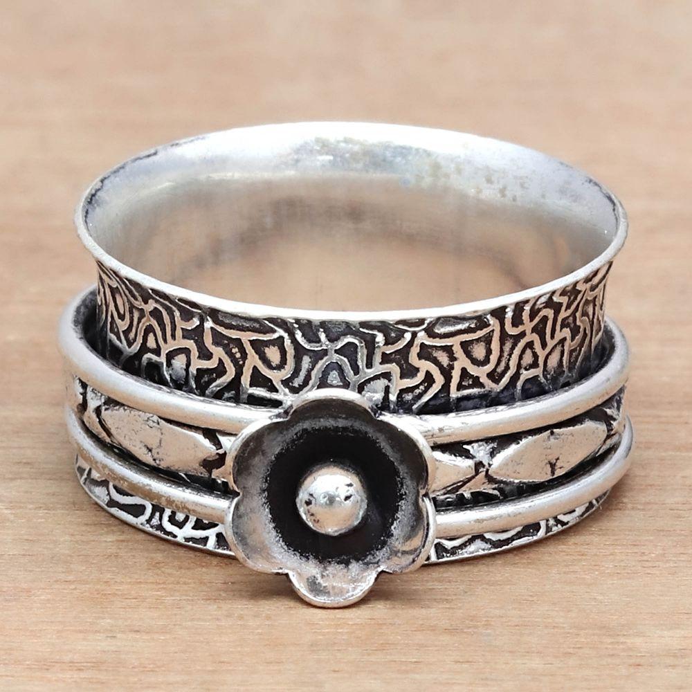 Серебряное кольцо-спиннер для женщин, четыре кольца-спиннера, серебряное ювелирное кольцо "10"