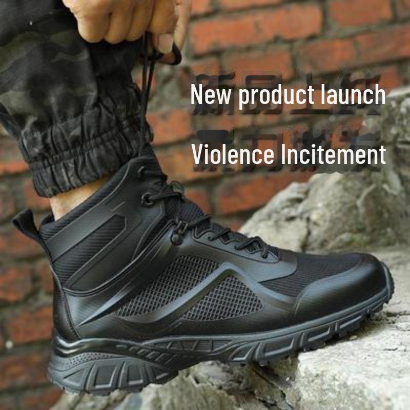 2024 Мужские десантные боевые ботинки: Амортизирующая, дышащая тактическая тренировочная обувь на лето