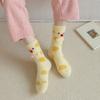 Cute Eyes Plush Dot Socks Soft Thicken Warm Socks Ins Mink Fur Socks  Girls
