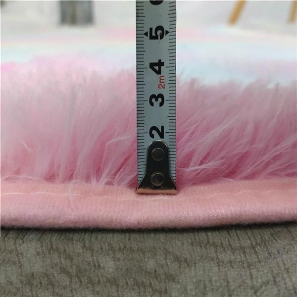 New Rainbow Rug Oversied Fluffy Plush Rugs Large Size Anti-slip Floor Mats Tie-Dye Art Carpet Shaggy Kids Room Living Room Bedside Rug