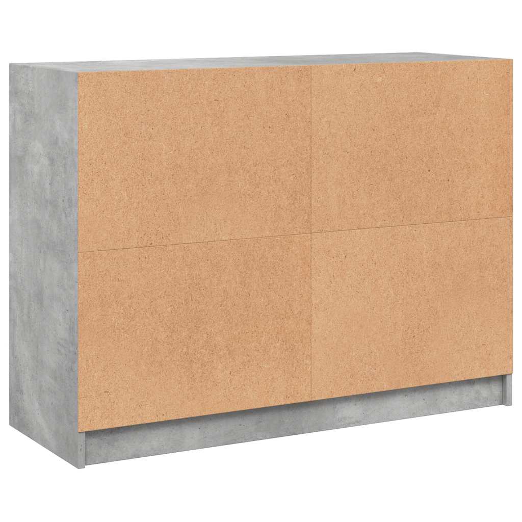 Vidaxl Szafka, Szarość Betonu, 102X37X75,5 Cm, Materiał Drewnopochodny