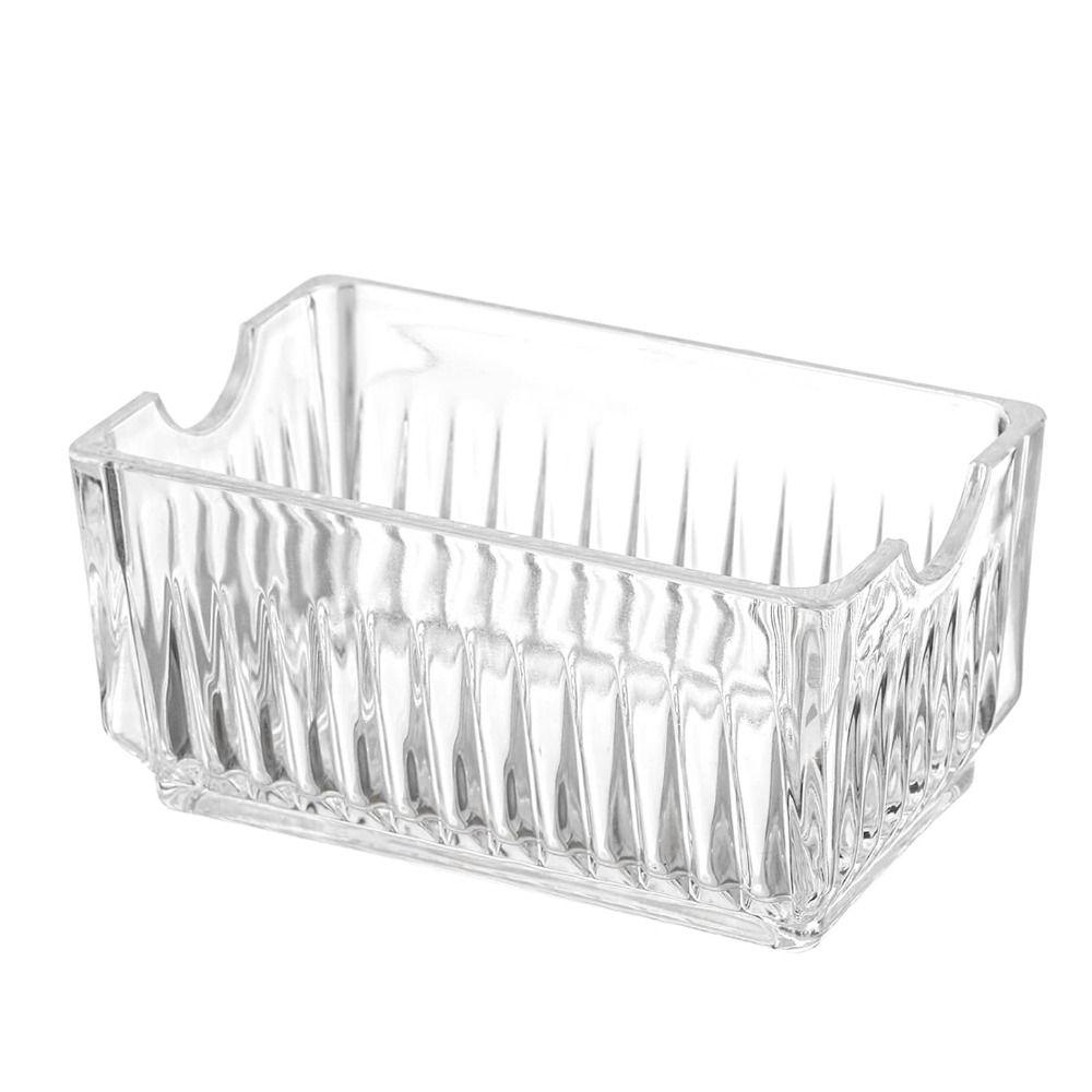 Прямоугольный держатель для чайных пакетиков Акриловая коробка для хранения подсластителей Держатель для пакетиков сахара Гостиная