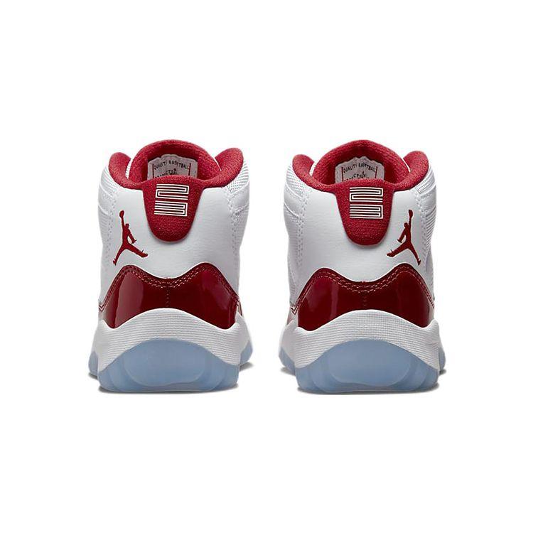 Jordan 11 Ретро PS Белые Varsity Red Детская обувь 378039-116