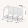 3-Section Transparent Book Stand Acrylic Stationery Shelf Magazine Rack  Document Organization