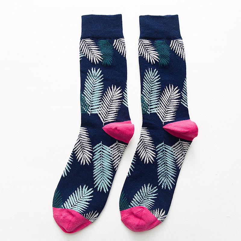 Flamingo Cotton Mid-Tube Men's Ethnic Trend Socks, Large Size, Cross-Border Hot Sale