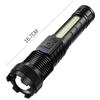 High Power Rechargeable LED Flashlight Long Range Strong Power Tactical Zoom Torch Outdoor Waterproof Camping Emergency Lantern