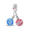 925 Silver Sports Pendants Golf Boxing Baseball Table Tennis Charms Beads for DIY Bracelet Jewelry Gift