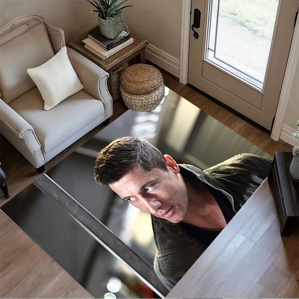 Man Urban Floor Mat Design for Foyer Living Rooms Kitchen Bedrooms Anti-slip Rug Decorate Offices Perfect Gift for Women/Men