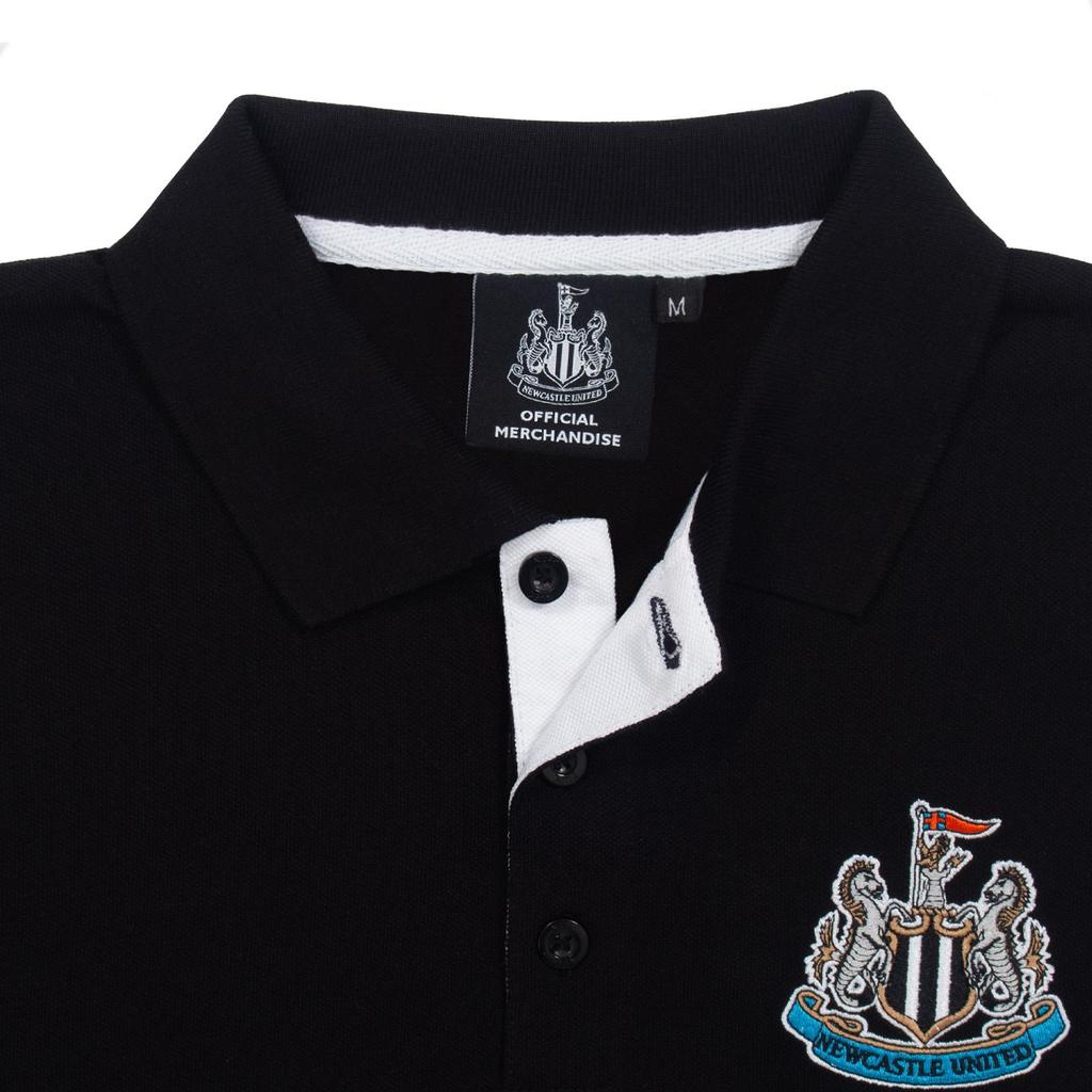 Newcastle United FC Mens Contrast Polo Shirt
