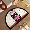 Полосатый горошек Ретро Котенок Мягкий Диатомовый Грязевой Коврик Для Ванной Комнаты Нескользящий Водопоглощающий Быстросохнущий Коврик Коврик Для Двери Душевой Комнаты