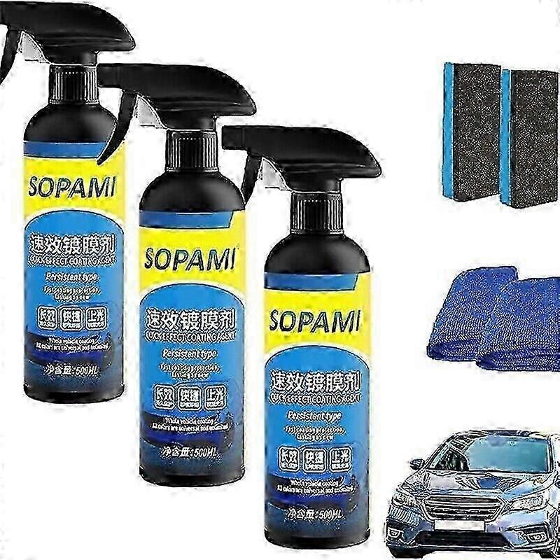 1-3 комплекта Sopami Спрей для покрытия автомобиля, Защитный Быстрый Автомобильный Воск-Полироль Для Автомобиля И Мотоцикла