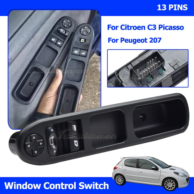 6554.QC Electric Control Switch New Front Left Power Master Window Switch 6554 QC 6554QC For Peugeot 207 Citroen C3 Picasso