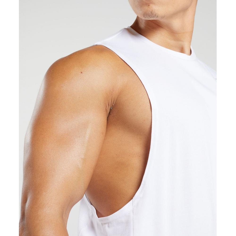 Gymshark Майка на бретелях React с опущенными плечами Белая A2a8o Wbbm