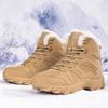 Winter Men's Plush Hiking Boots Warm Outdoor Snow Boots