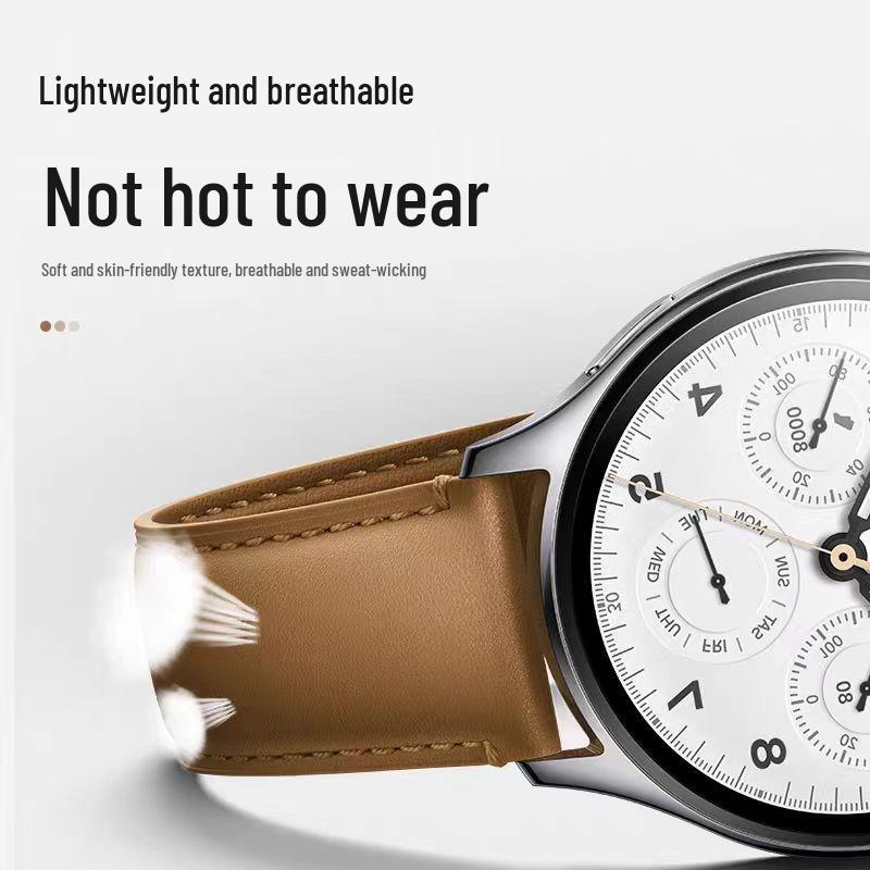 Совместимый кожаный ремешок для Xiaomi Watch S2/S3/S1, 22 мм