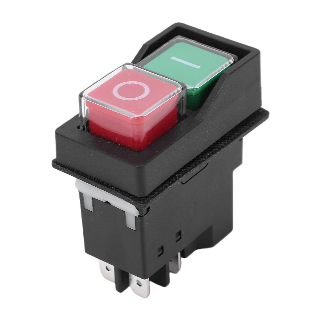 Electromagnetic Push Button Switch 16A 4 Pin Water Proof Emergency Stop Push Button Switch for Electrical Panel Power