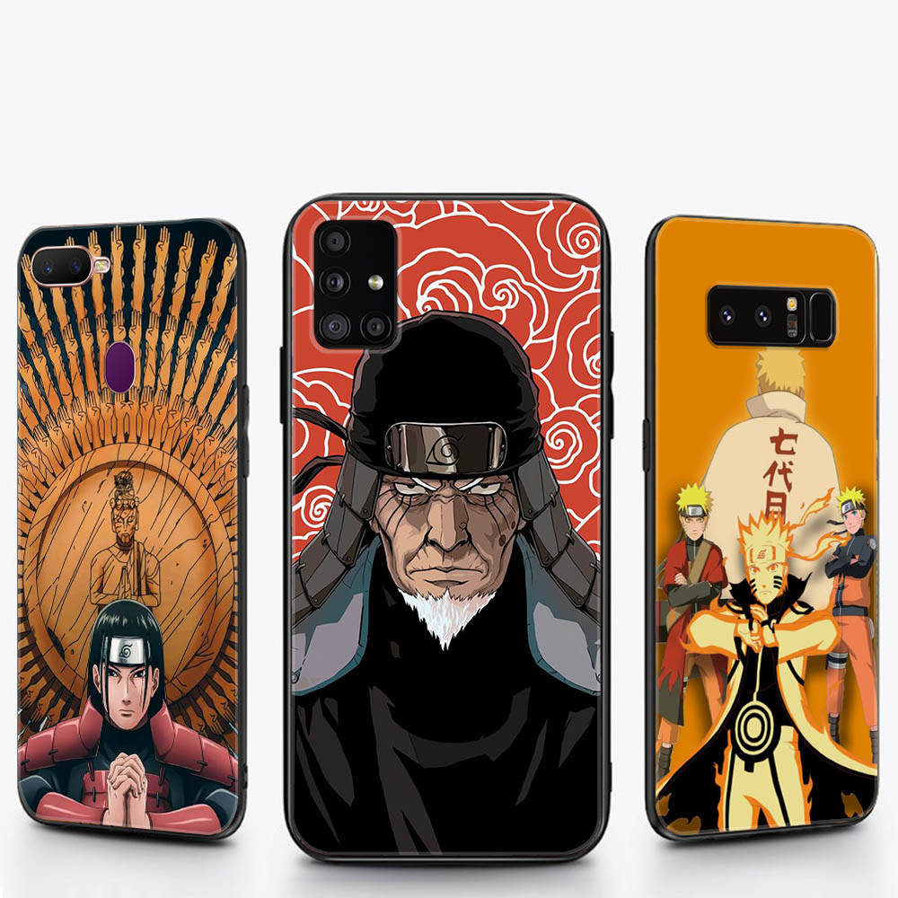W-20 Naruto Hokage Soft Black Case for iPhone 11 12 13 14 15 6 7 8 X XS Pro Max XR Samsung S21 S22 S23 S24 FE Ultra S8 Plus