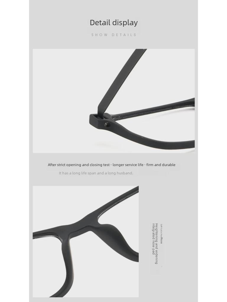 Men's Ultra-Light Pure Titanium Myopia Glasses Frame - Comfortable, Full-Frame with Elastic Paint 9827