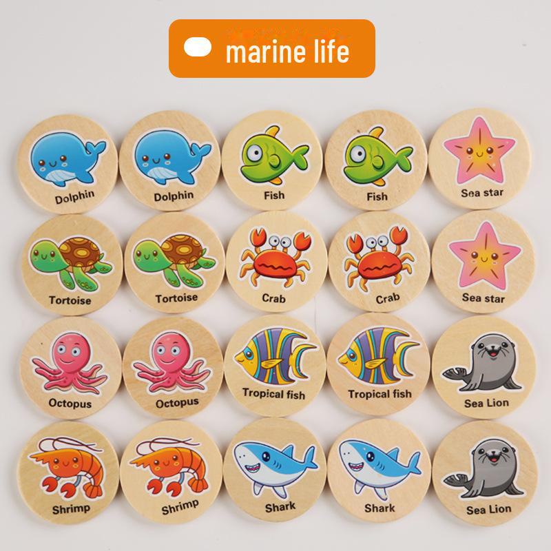 Деревянная игра-головоломка для развития памяти для детей раннего возраста: Тренировка концентрации внимания на тему мультфильмов. Шахматы