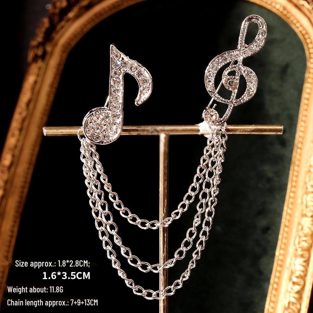 Baroque Rhinestone Pearl Corsage Necklace Brooch - Retro British Court Suit Accessory