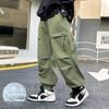 Boys Work Trousers Autumn Models Handsome Trousers Children's Thin Section Pockets Casual Trousers Middle and Large Children Loose Trousers