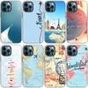 Забавный чехол для телефона с картой путешествий для Apple iPhone 14 13 12 Mini 11 Pro Max 7 8 XR X XS 7 8 Plus SE 2020 2022, черный мягкий чехол