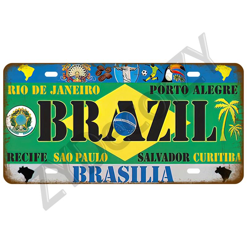 Plaque Israel Spain France Home Metal Sign Germany Craft Bar Decor Tin Sign USA Country Flag Tinplate Plate For Wall Restaurant