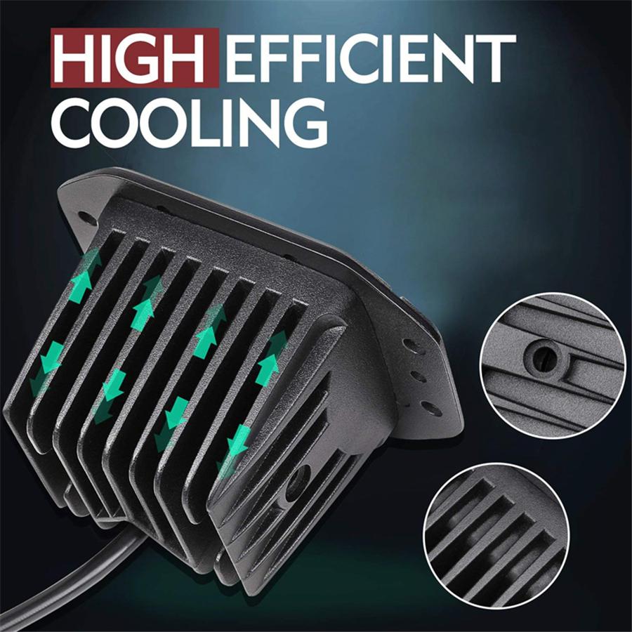 2 ШТ. Врезной монтаж 4,8 ДЮЙМА CREE 96 Вт 9600 ЛМ Комбинированный заливающий/точечный светодиодный рабочий свет Кубические фары Внедорожная противотуманная фара Фара для вождения