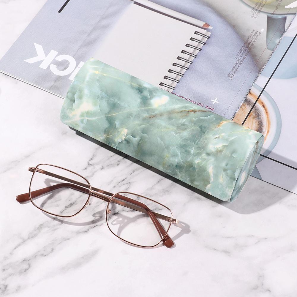 PU Sun Glasses Box Eyeglasses Accessories Marble Pattern Strong Magnet Eyeglasses Case Glasses Box