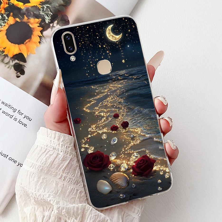 Чехол для Vivo V9 Youth 1727 1726 Милый Чехол с Рисунком Сердечка Мягкий Тонкий Чехол для Телефона Для Vivo Y85 Y89 V 9 Youth VivoV9 6GB Fundas