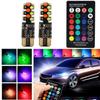 RGB LED T10 W5W Led 194 168 W5W 5050 SMD Car With Remote Wedge Clearance Lights Reading Controller Flash/Strobe Light C2P8